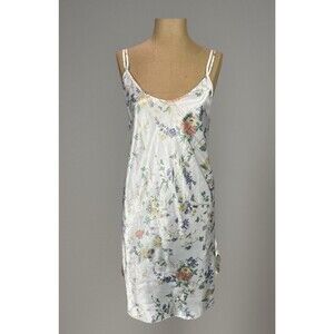 VTG 90s Barbizon Floral Satin Lace Lingerie Nightgown Womens Size Large